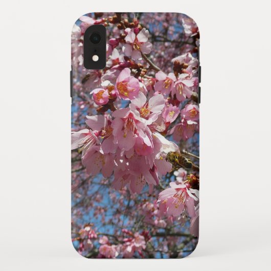 Cherry Blossom en Bee Pink Spring Flowers Case-Mate iPhone Case (Achterkant)