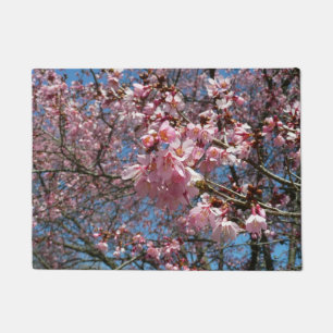 Cherry Blossom en Bee Pink Spring Flowers Deurmat