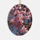 Cherry Blossom en Bee Pink Spring Flowers Keramisch Ornament (Rechts)