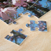 Cherry Blossom en Bee Pink Spring Flowers Legpuzzel (Zijkant)