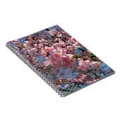 Cherry Blossom en Bee Pink Spring Flowers Notitieboek (Rechterzijde)