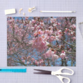 Cherry Blossom en Bee Pink Spring Flowers Tissuepapier (Craft)