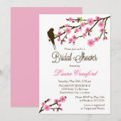 Cherry Blossom en Bird Vrijgezellenfeest Kaart (Voorkant / Achterkant)