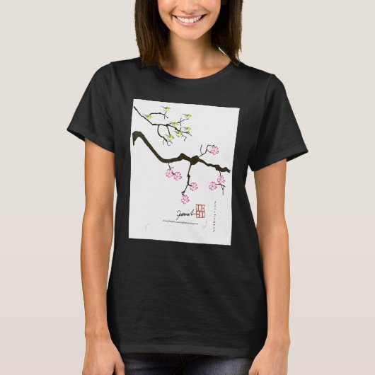 Cherry Blossom en Birds Tony Fernandes T-shirt (Voorkant)