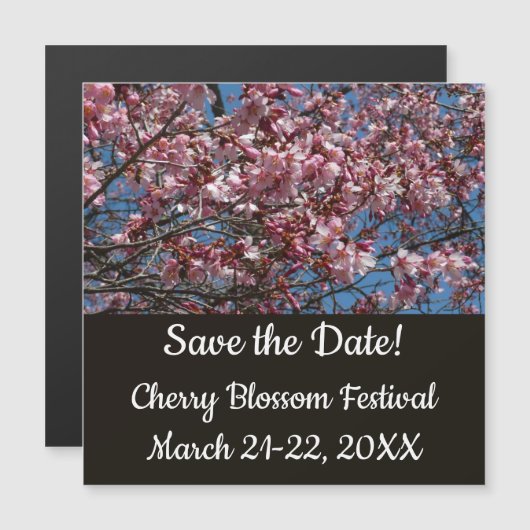 Cherry Blossom en Blue Sky Spring Floral (Voorkant / Achterkant)