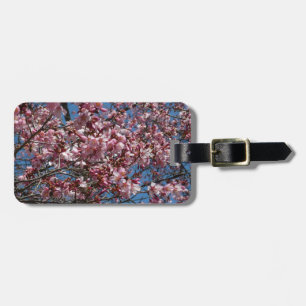 Cherry Blossom en Blue Sky Spring Floral Bagagelabel