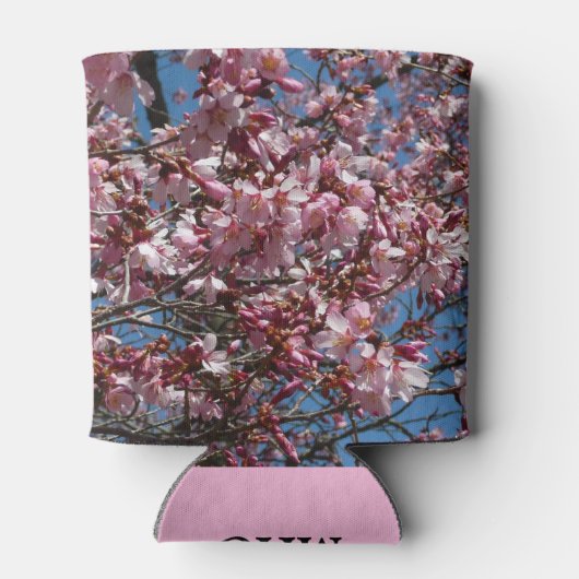 Cherry Blossom en Blue Sky Spring Floral Blikjeskoeler (Achterkant)