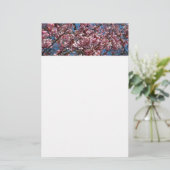 Cherry Blossom en Blue Sky Spring Floral Briefpapier (Staand voorkant)