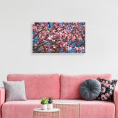 Cherry Blossom en Blue Sky Spring Floral Canvas Afdruk (Insitu (Woonkamer))