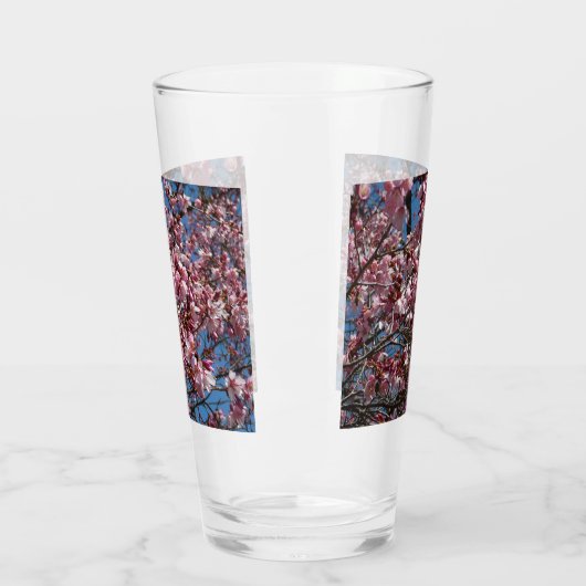 Cherry Blossom en Blue Sky Spring Floral Glas (Links)