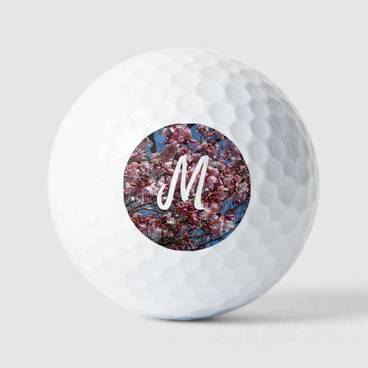 Cherry Blossom en Blue Sky Spring Floral Golfballen (Voorkant)