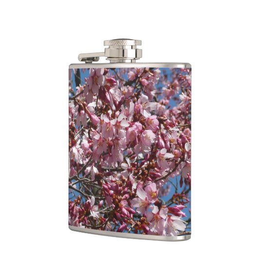 Cherry Blossom en Blue Sky Spring Floral Heupfles (Links)