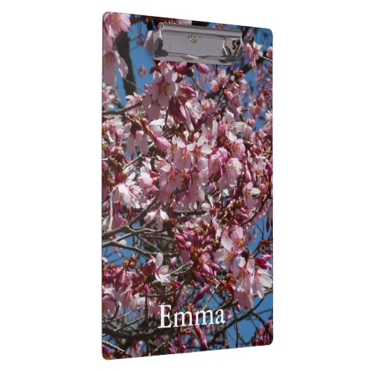 Cherry Blossom en Blue Sky Spring Floral Klembord (Rechts)