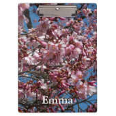 Cherry Blossom en Blue Sky Spring Floral Klembord (Voorkant)