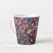 Cherry Blossom en Blue Sky Spring Floral Latte Mok (Linkerhoek)