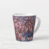 Cherry Blossom en Blue Sky Spring Floral Latte Mok (Rechterhoek)