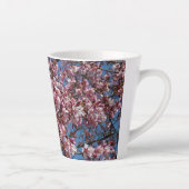 Cherry Blossom en Blue Sky Spring Floral Latte Mok (Rechts)