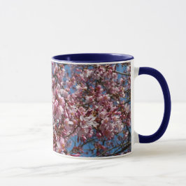 Cherry Blossom en Blue Sky Spring Floral Mok