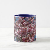 Cherry Blossom en Blue Sky Spring Floral Mok (Midden)