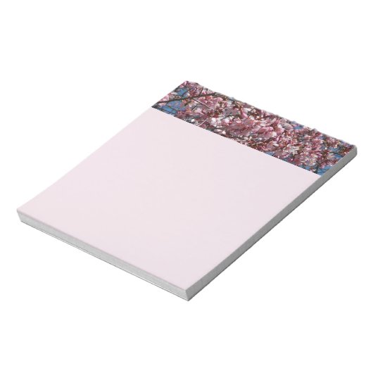 Cherry Blossom en Blue Sky Spring Floral Notitieblok (Linkerzijde)