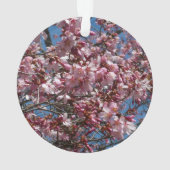 Cherry Blossom en Blue Sky Spring Floral Ornament (achterkant)
