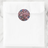 Cherry Blossom en Blue Sky Spring Floral Ronde Sticker (Tas)