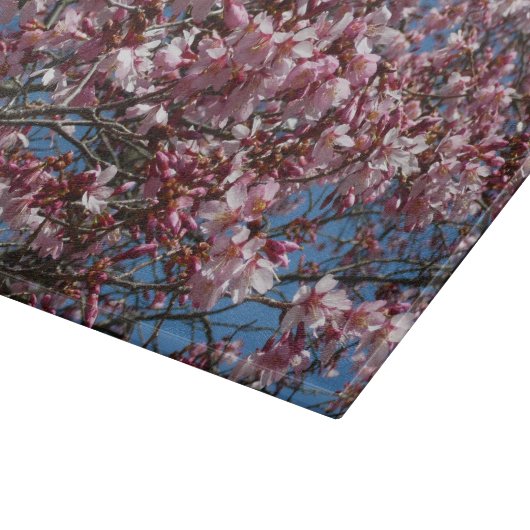 Cherry Blossom en Blue Sky Spring Floral Snijplank (Hoek)