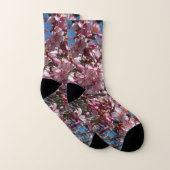 Cherry Blossom en Blue Sky Spring Floral Sokken (Paar)