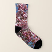 Cherry Blossom en Blue Sky Spring Floral Sokken (Links binnenkant)