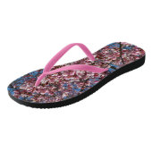 Cherry Blossom en Blue Sky Spring Floral Teenslippers (Schuin)