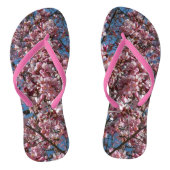 Cherry Blossom en Blue Sky Spring Floral Teenslippers (Voetbed)