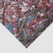 Cherry Blossom en Blue Sky Spring Floral Tissuepapier (Detail)