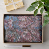 Cherry Blossom en Blue Sky Spring Floral Tissuepapier (Geschenk)