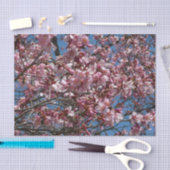 Cherry Blossom en Blue Sky Spring Floral Tissuepapier (Craft)