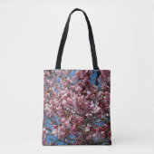 Cherry Blossom en Blue Sky Spring Floral Tote Bag (Voorkant)
