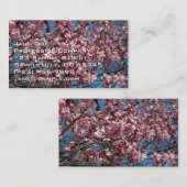 Cherry Blossom en Blue Sky Spring Floral Visitekaartje (Voorkant / Achterkant)