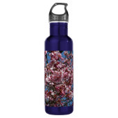 Cherry Blossom en Blue Sky Spring Floral Waterfles (Voorkant)