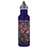 Cherry Blossom en Blue Sky Spring Floral Waterfles (Links)