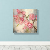 Cherry Blossom en Branch Canvas Afdruk (Insitu (Houten vloer))