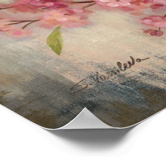 Cherry Blossom en Branch Poster (Hoek)