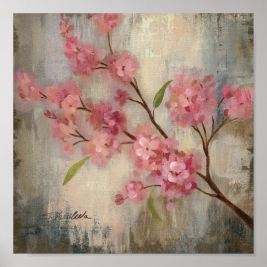 Cherry Blossom en Branch Poster (Voorkant)