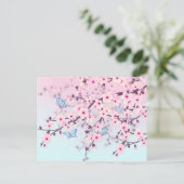 Cherry Blossom en Butterflies Briefkaart (Staand voorkant)