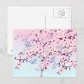 Cherry Blossom en Butterflies Briefkaart (Voorkant / Achterkant)