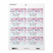Cherry Blossom en Butterflies Etiket (Full Sheet)
