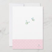 Cherry Blossom en Butterflies Invitation Kaart (Achterkant)