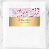 Cherry Blossom en Butterflies Rechthoekige Sticker (Tas)