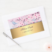 Cherry Blossom en Butterflies Rechthoekige Sticker (Envelop)