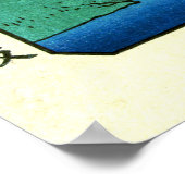 Cherry Blossom en de berg Fuji 1838 Poster (Hoek)