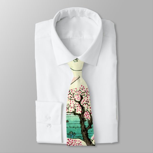 Cherry Blossom en de berg Fuji 1838 Stropdas (Gebonden)