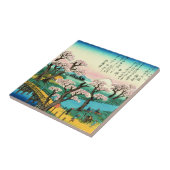 Cherry Blossom en de berg Fuji 1838 Tegeltje (Zijkant)